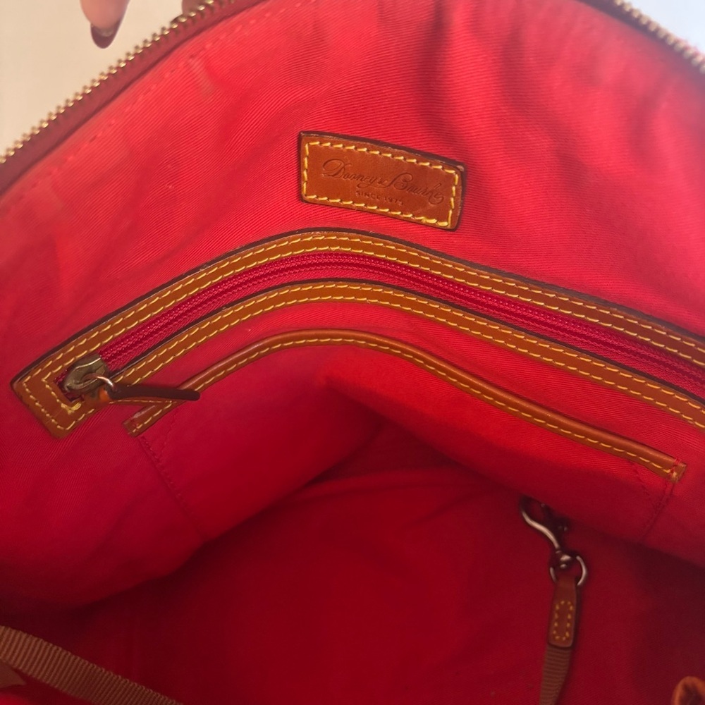 Dooney & Bourke Plaid Satchel in Yellow, Green, Burgundy & Tan - Picture 8 of 16